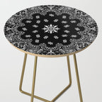 black and white bandana pattern Side Table Gallery Image 2