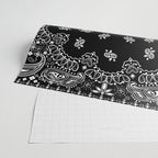 black and white bandana pattern Wrapping Paper Gallery Image 2