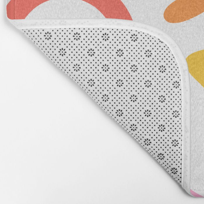 Colorful fun doodle symbol art pattern Bath Mat Gallery Image 2