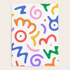 Colorful fun doodle symbol art pattern Poster Gallery Image 4