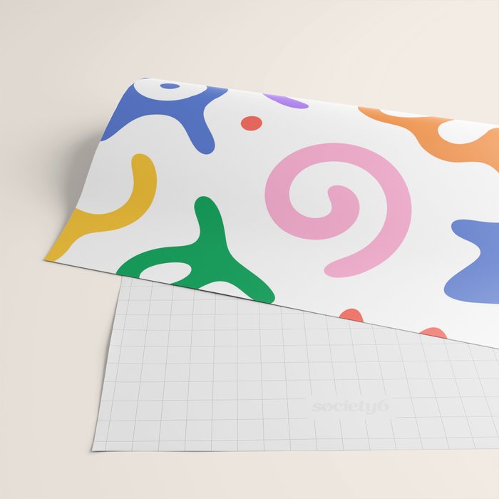 Colorful fun doodle symbol art pattern Wrapping Paper Gallery Image 2