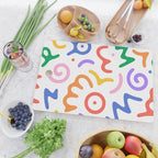Colorful fun doodle symbol art pattern Cutting Board Gallery Image 2