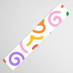 Colorful fun doodle symbol art pattern Table Runner Gallery Image 3