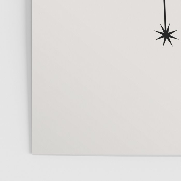 Gemini Zodiac Star Constellation Line Art White Poster Gallery Image 3