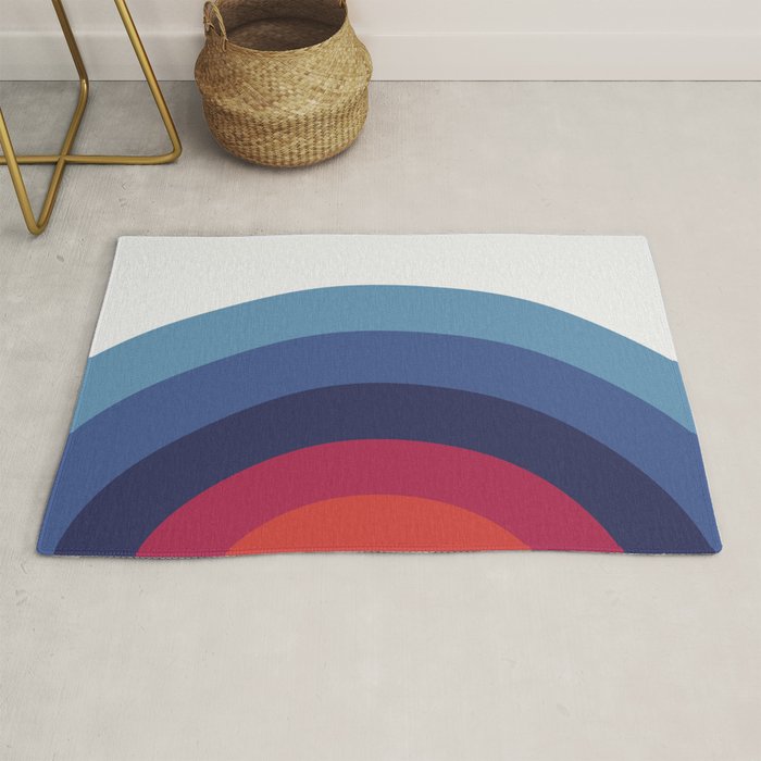 Retro Sunset Wave Vibes Rug Gallery Image 1