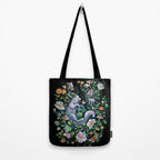 White Fox Garden Tote Bag Gallery Image 2