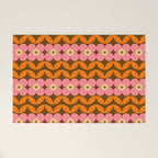 Retro Flower 10B Welcome Mat Gallery Image 1
