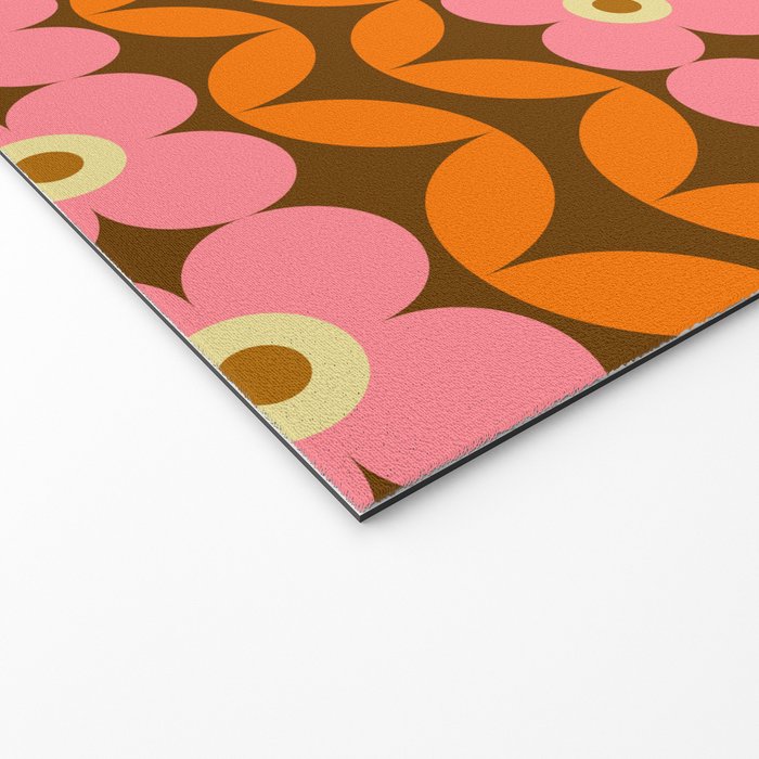 Retro Flower 10B Welcome Mat Gallery Image 2