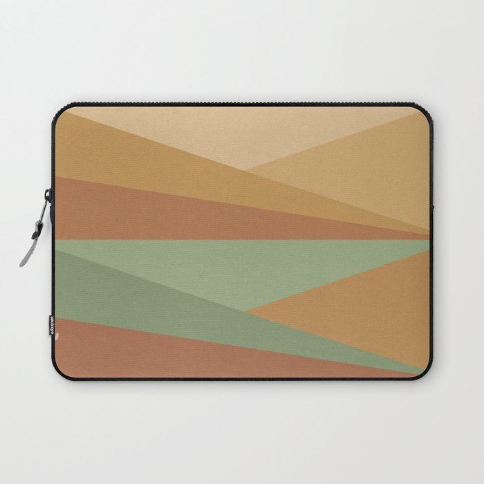 Geometric Triangles XII Earthy Rustic Laptop Sleeve Gallery Image 1