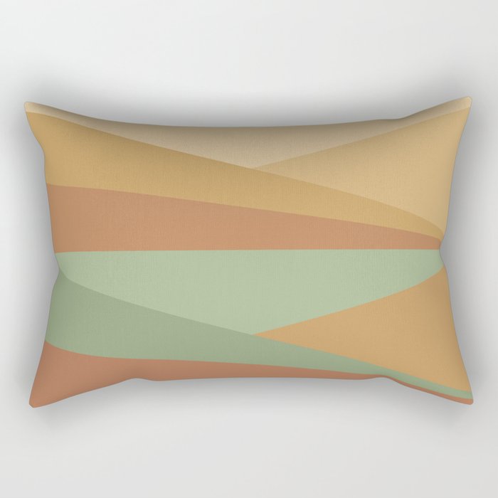 Geometric Triangles XII Earthy Rustic Rectangular Pillow Gallery Image 2