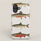 Illustrated North American Freshwater Trout Game Fish Identification Chart iPhone Case Gallery Image 1