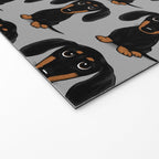 Black and Tan Dachshund | Cute Cartoon Wiener Dog Welcome Mat Gallery Image 2