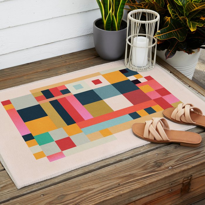 Geometric Abstraction 216 Outdoor Rug Gallery Image 2