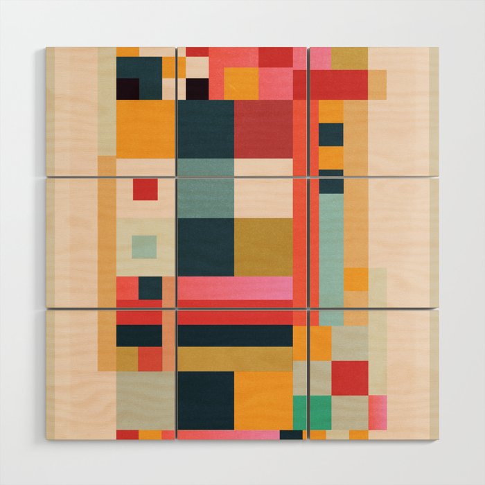 Geometric Abstraction 216 Wood Wall Art Gallery Image 1