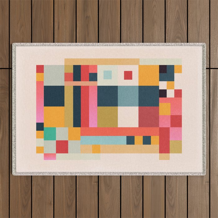 Geometric Abstraction 216 Outdoor Rug Gallery Image 1