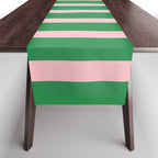 Mixed Stripe Pattern in Green, Pink, and Orange Table Runner Gallery Image 1