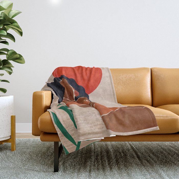 Red Sun Throw Blanket Gallery Image 1