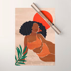 Red Sun Wrapping Paper Gallery Image 1