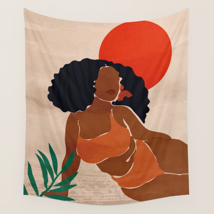 Red Sun Wall Tapestry Gallery Image 1