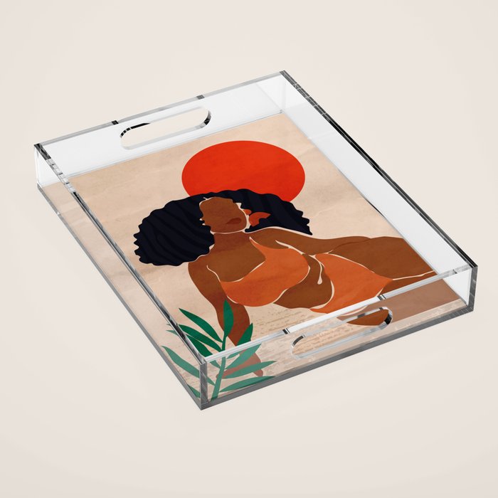 Red Sun Acrylic Tray Gallery Image 1