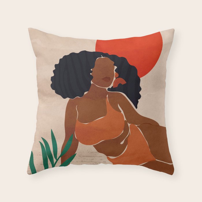 Red Sun Throw Pillow Gallery Image 6