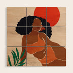 Red Sun Wood Wall Art Gallery Image 1