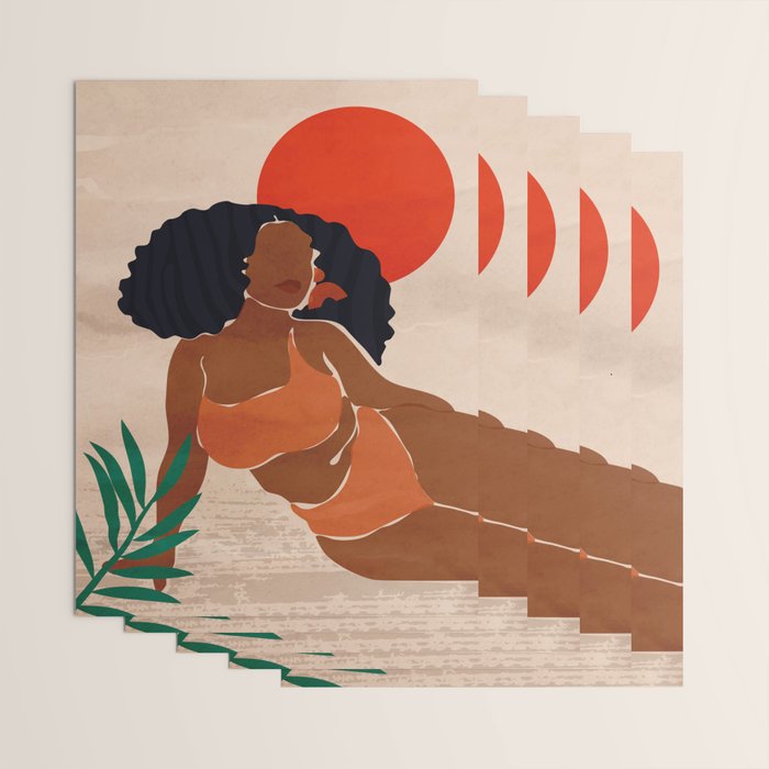 Red Sun Wrapping Paper Gallery Image 3