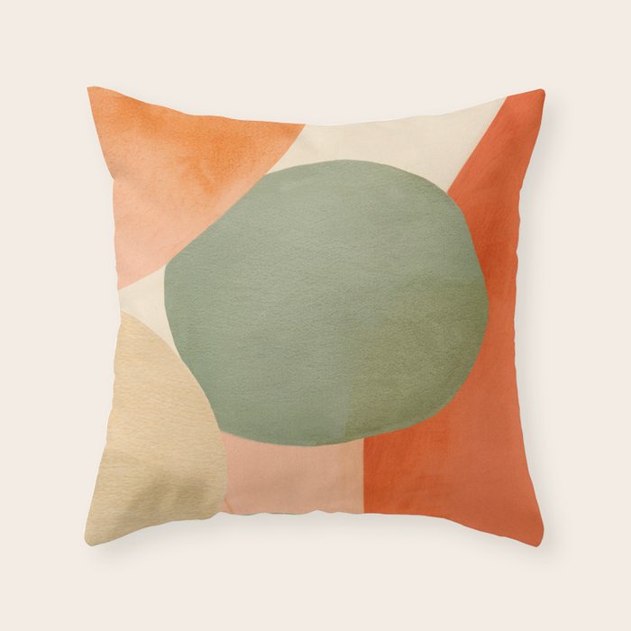 Abstract & Modern Shape Art 1 Throw Pillow Gallery Image 6