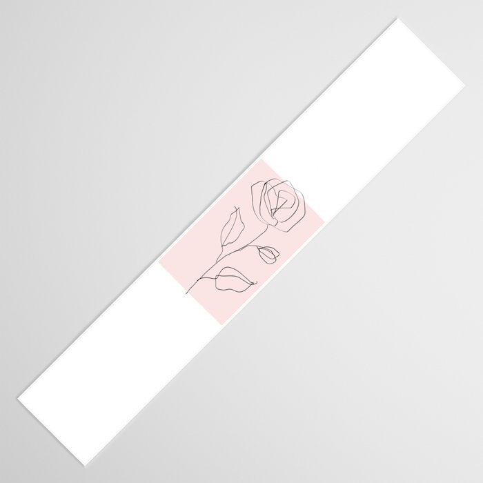 Botanical Line Art, Line Rose, Pink Wall Art, Minimalist Modern Art by Synplus Table Runner Gallery Image 3