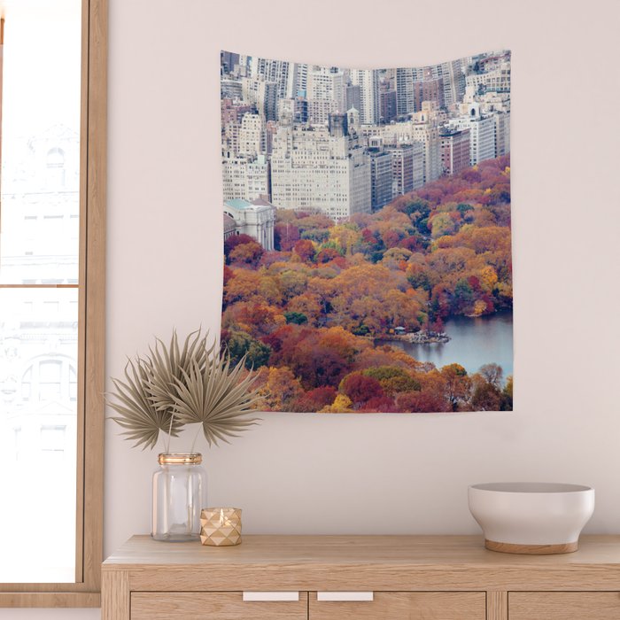 Autumn in New York - Travel Photography Wall Tapestry Gallery Image 2