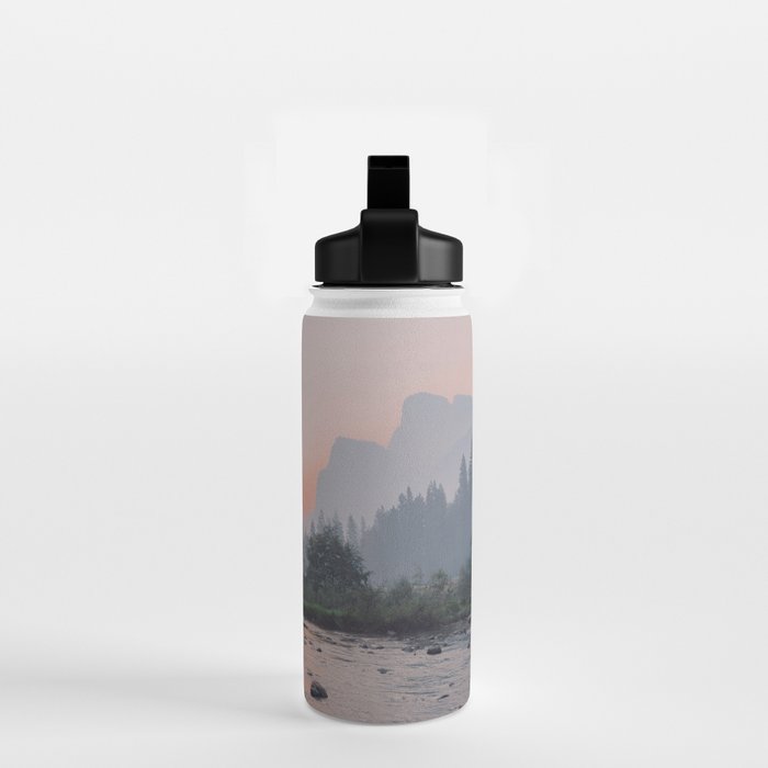Yosemite Valley Sunrise Pretty Pink Water Bottle Gallery Image 2