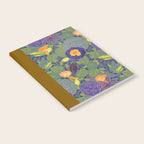 Forest Full of Wild Mushrooms in Sage & Plum Notebook Gallery Image 2
