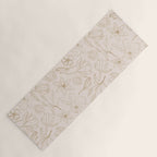 Gold Magnolia Pattern Yoga Mat Gallery Image 1
