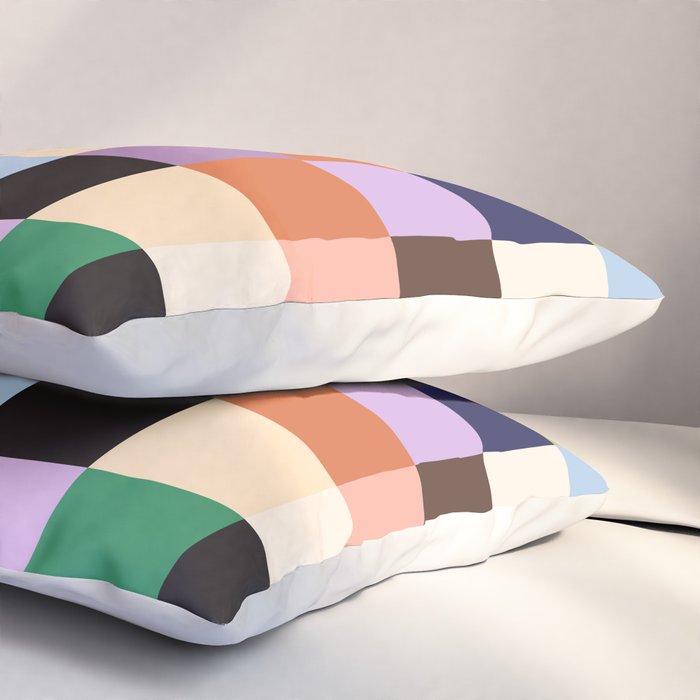 Retro Colorful Check Pillow Sham Gallery Image 3