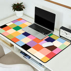 Retro Colorful Check Desk Mat Gallery Image 2