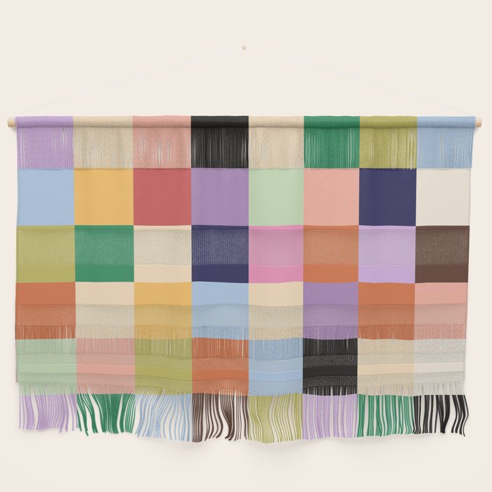 Retro Colorful Check Wall Hanging Gallery Image 1