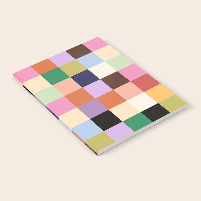 Retro Colorful Check Notebook Gallery Image 1