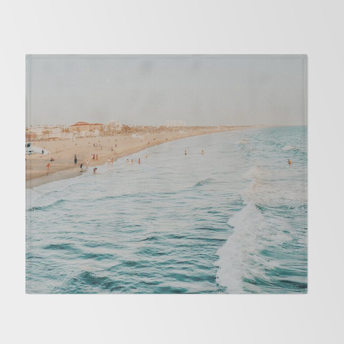 santa monica iv -  california Throw Blanket Gallery Image 2