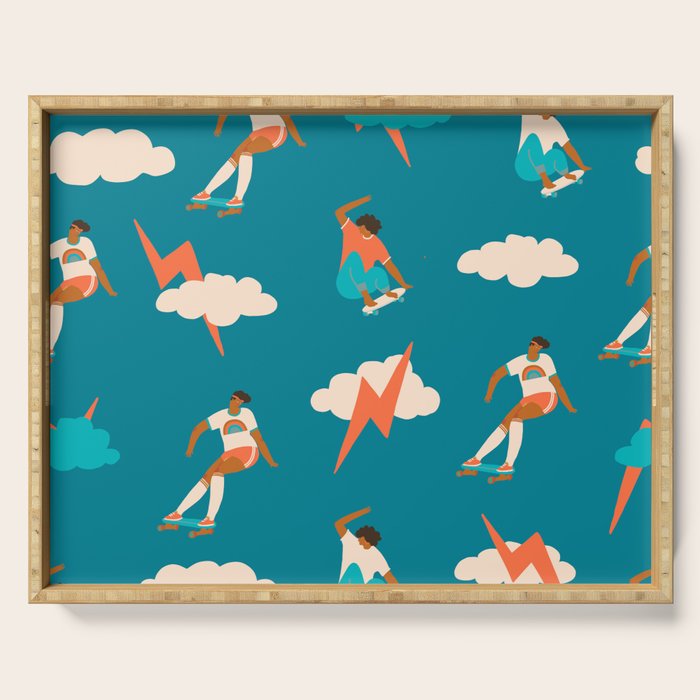 Skateboard girls Serving Tray Gallery Image 1