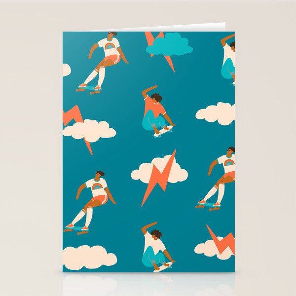 Skateboard girls Stationery Card Gallery Image 2