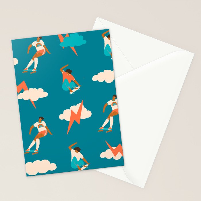 Skateboard girls Stationery Card Gallery Image 2