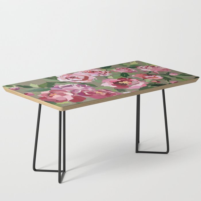 Happy peony medium gray background Coffee Table Gallery Image 1
