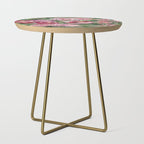 Happy peony medium gray background Side Table Gallery Image 1