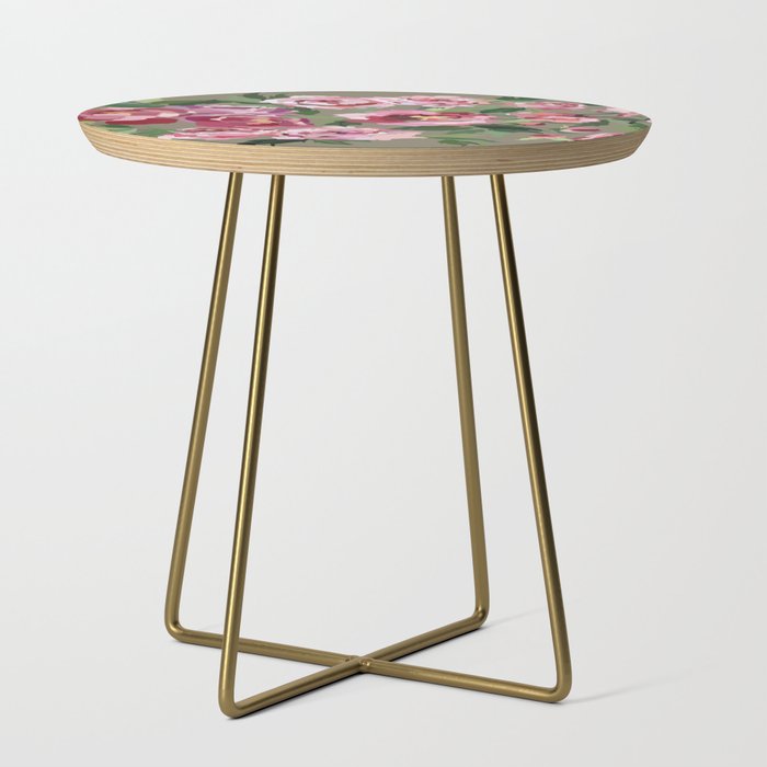 Happy peony medium gray background Side Table Gallery Image 1