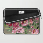 Happy peony medium gray background Laptop Sleeve Gallery Image 2
