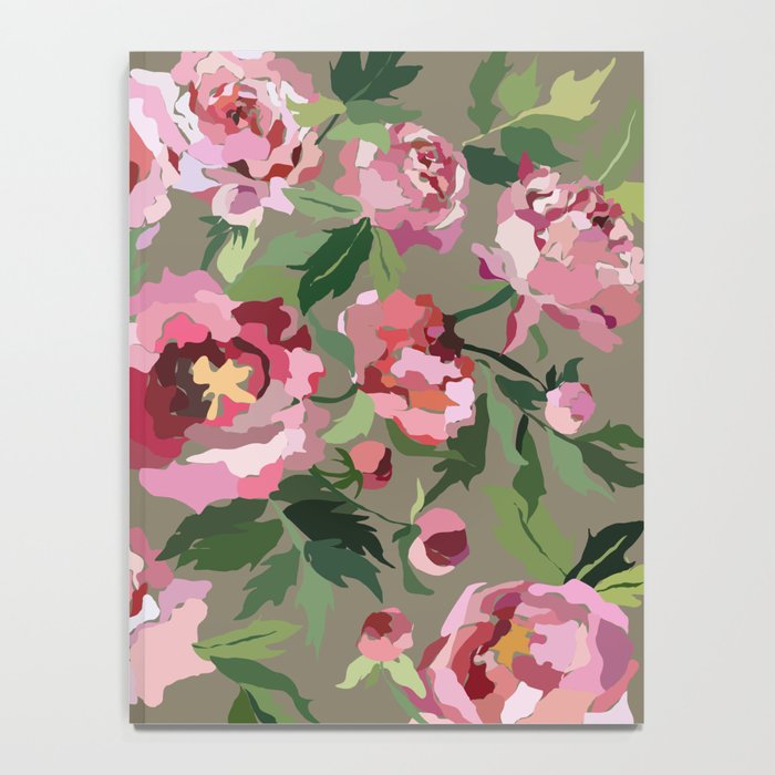 Happy peony medium gray background Notebook Gallery Image 4