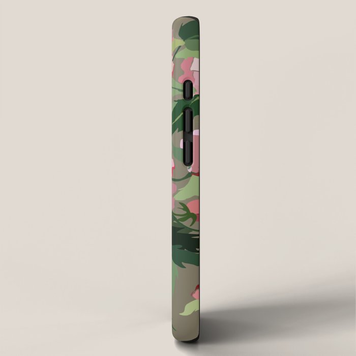 Happy peony medium gray background iPhone Case Gallery Image 2
