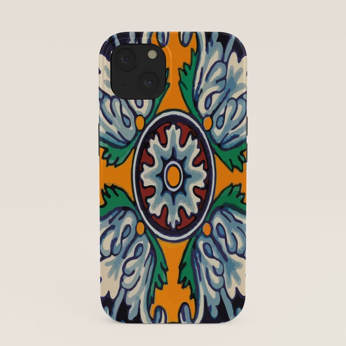 Mandala mexican talavera tile ceramic mosaic iPhone Case Gallery Image 37
