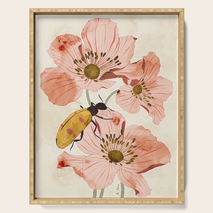 Roses and insects Serving Tray Gallery Image 1