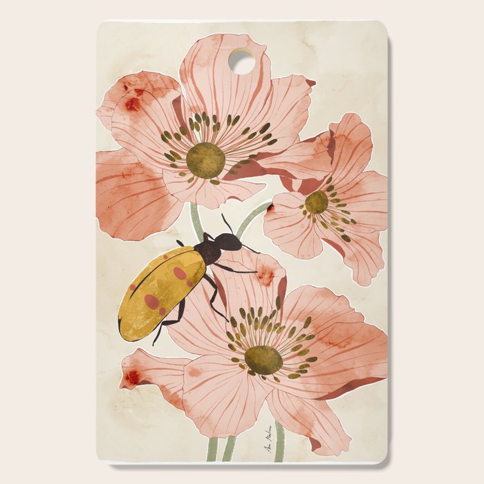 Roses and insects Cutting Board Gallery Image 1